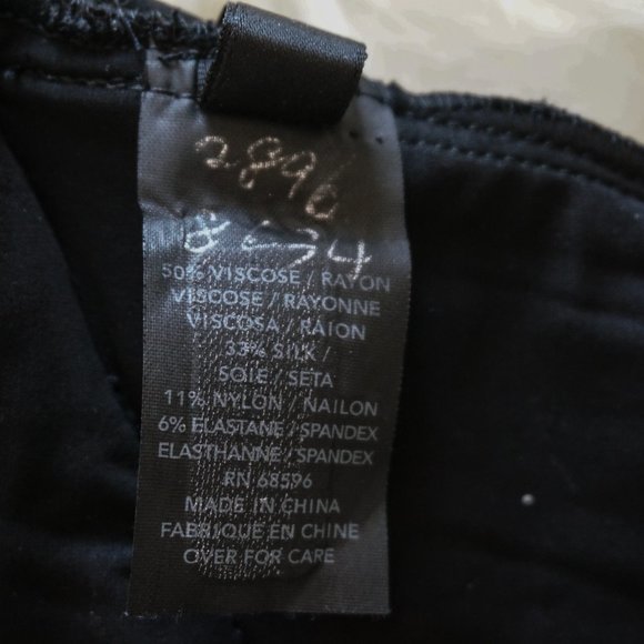 Donna Karan black silk blend skirt size 6 - Picture 7 of 8